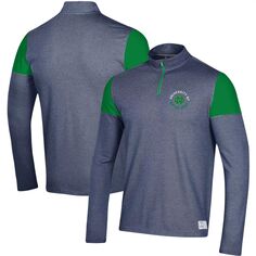 Мужская темно-синяя куртка Notre Dame Fighting Irish Gameday Tri-Blend с молнией четверти Under Armour