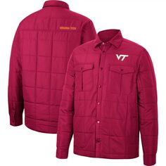 Мужская темно-бордовая стеганая куртка с застежкой-кнопкой Virginia Tech Hokies Detonate Colosseum