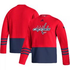 Мужской красный пуловер с логотипом Washington Capitals AEROREADY adidas