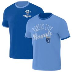Мужская двусторонняя футболка Darius Rucker Collection от Fanatics Royal/голубая Kansas City Royals Two-Way Ringer