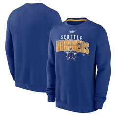 Мужской пуловер Royal Seattle Mariners Cooperstown Collection Team Shout Out, свитшот Nike
