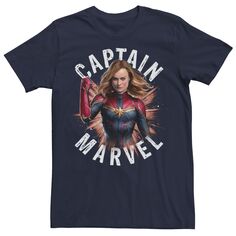 Мужская футболка с графическим плакатом и плакатом Captain Burst Marvel