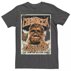 Мужская винтажная футболка с плакатом к концерту Chewbacca Star Wars