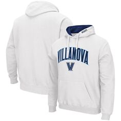 Мужской белый пуловер с капюшоном Villanova Wildcats Arch и Logo Colosseum