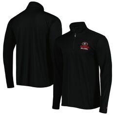 Мужская черная текстурированная куртка с молнией до четверти Georgia Bulldogs Champion