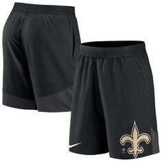 Мужские черные эластичные спортивные шорты New Orleans Saints Nike