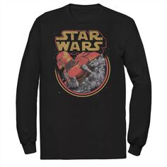 Мужская футболка в стиле ретро с длинными рукавами и рисунком «Звездные войны: Скайуокер. Восход» Licensed Character