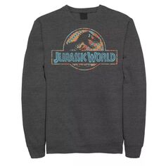 Мужской флисовый пуловер с геометрическим узором «Мир Юрского периода» и логотипом Licensed Character