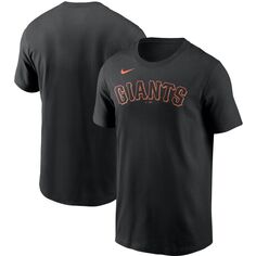 Мужская черная футболка с надписью San Francisco Giants Team Nike