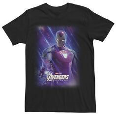 Мужская футболка с графическим плакатом «Мстители: Финал», «Железный человек» и постер «Галактический космос» Marvel