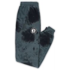 Мужские черные фирменные брюки-джоггеры Brooklyn Nets Big &amp; Tall с надписью Cloud Dye Fanatics
