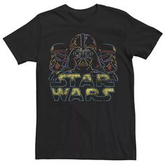 Мужская футболка с рисунком неонового мела Star Wars