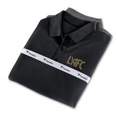 Мужская фирменная черно-серая комбинированная футболка-поло LAFC Iconic Fanatics