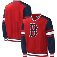 Мужской красный пуловер-ветровка Boston Red Sox Yardline Starter
