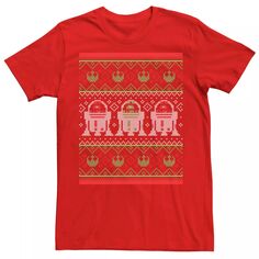 Мужской свитер R2-D2 Ugly Christmas Sweater Tee Rebel Star Wars, красный