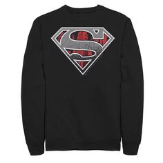 Мужской свитшот с логотипом Superman Skyline Chest DC Comics, черный