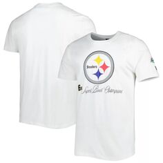Мужская белая футболка Pittsburgh Steelers Historic Champs New Era