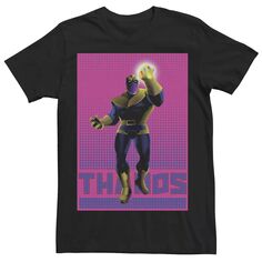 Мужская футболка с графическим плакатом в стиле поп-арт «Танос» в полутонах Marvel