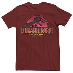 Мужская футболка с логотипом «Парк Юрского периода» и графическим рисунком градиента и заката Jurassic World