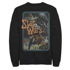Мужской свитшот с групповым портретом в винтажном стиле Star Wars