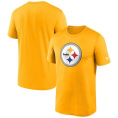 Мужская золотая футболка с логотипом Pittsburgh Steelers Legend Performance Nike