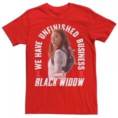 Мужская футболка с незаконченным деловым портретом Black Widow Marvel