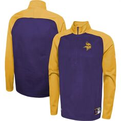 Мужская фиолетовая куртка Minnesota Vikings Joint Authentic O-Line с полумолнией на молнии реглан New Era