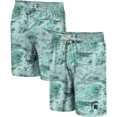 Мужские зеленые шорты для плавания Michigan State Spartans Realtree Aspect Ohana Colosseum
