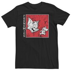 Мужская футболка с плакатом Tom And Jerry Frenemies Licensed Character