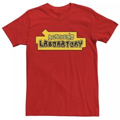 Мужская футболка с официальным логотипом Лаборатории Декстера, красная Licensed Character, красный
