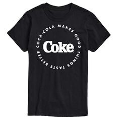 Мужская футболка с рисунком Coca-Cola Things Better, Black License, черный