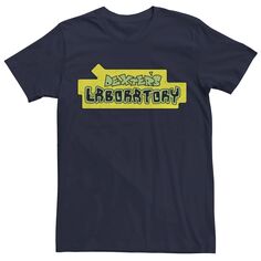 Мужская футболка с официальным логотипом Лаборатории Декстера Licensed Character, синий