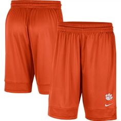 Мужские оранжевые шорты Clemson Tigers Fast Break Team Performance Nike