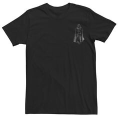 Мужская футболка с портретом Дарта Вейдера на левой груди Star Wars