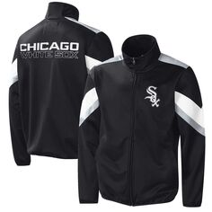 Мужская спортивная куртка Carl Banks Black Chicago White Sox Earned Run с молнией во всю длину G-III