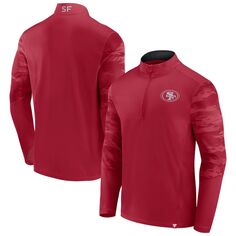 Мужская фирменная куртка Scarlet San Francisco 49ers Ringer с молнией до четверти Fanatics