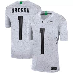Мужское джерси #1 White Oregon Ducks Alternate Limited Limited Nike