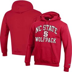 Мужской красный пуловер с капюшоном NC State Wolfpack High Motor Champion