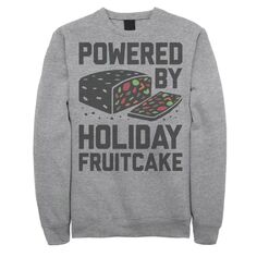 Мужской рождественский свитшот Powered By Holiday Fruitcake Licensed Character