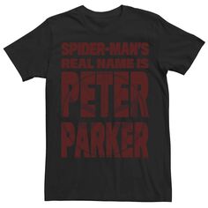 Мужская футболка с надписью «Человек-паук вдали от дома» и графическим рисунком Marvel