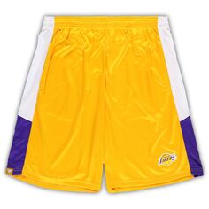 Мужские фирменные золотые тренировочные шорты Los Angeles Lakers Big &amp; Tall Champion Rush Fanatics
