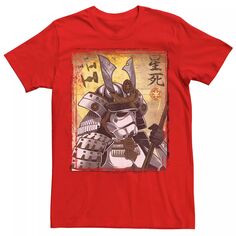 Мужская футболка с плакатом «Самурай-солдат Звездных войн» Star Wars, красный