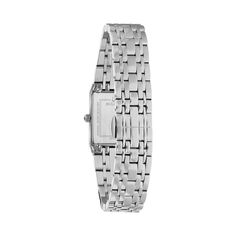 Женские часы Quadra из нержавеющей стали с бриллиантами — 96P202 Bulova