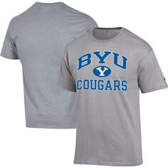 Мужская футболка Heather Grey BYU Cougars High Motor Champion