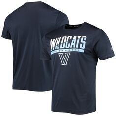 Мужская темно-синяя футболка Villanova Wildcats с надписью Slash Champion