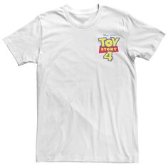 Мужская футболка с логотипом Disney/Pixar «История игрушек 4» и левым нагрудным карманом Disney / Pixar, белый