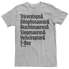Мужская футболка с именем динозавра из парка Юрского периода Licensed Character