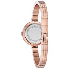 Женские часы Rhapsody Diamond Accent из нержавеющей стали цвета розового золота - 97P145 Bulova