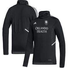 Мужская черная/серая утепленная футболка реглан Orlando City SC AEROREADY adidas