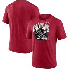 Мужская красная футболка с логотипом Atlanta Falcons End Round Tri-Blend Fanatics